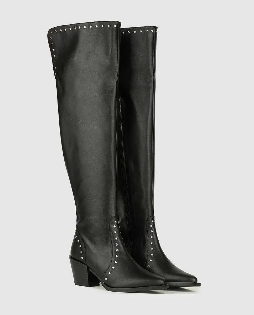 Hot Bota Con Tacon Aine Mujer Botas